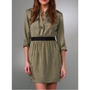 Theory green mini dress